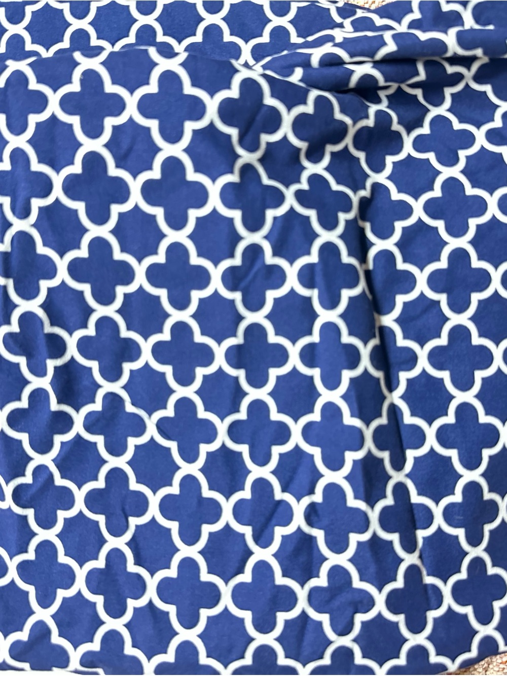 Navy Blue and White Geometric Print bed set